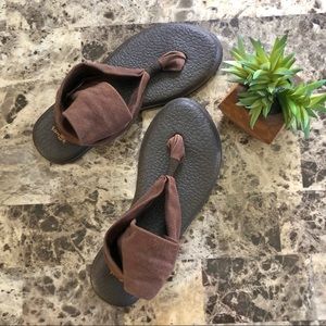 SANUK Brown Yoga Sling Sandals